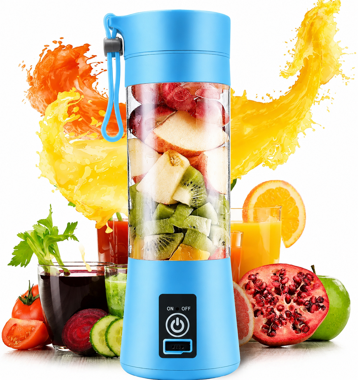 Portable USB Juicer Blender 380ml - Rechargeable 4 Colors