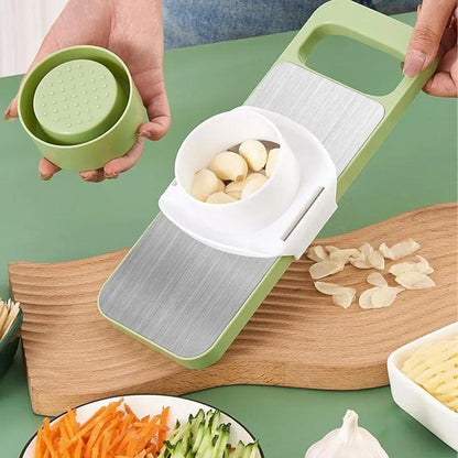 Green Multi-Blade Vegetable Slicer | Non-Slip Handle + 4 Blades