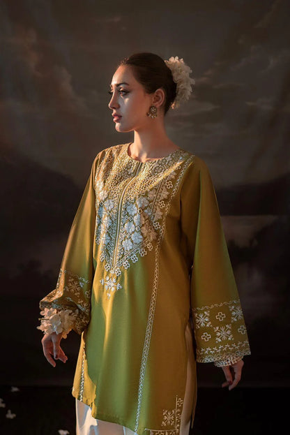 Unstitched Embroidered Lawn Suit Green | 3 Piece | Wedding Eid Collection | URGE Brand