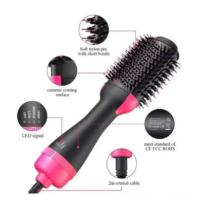 Fast Hair Dryer Brush 4-in-1 | Ceramic Coating + LED Control | Hair Styler