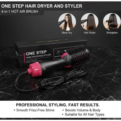 Fast Hair Dryer Brush 4-in-1 | Ceramic Coating + LED Control | Hair Styler