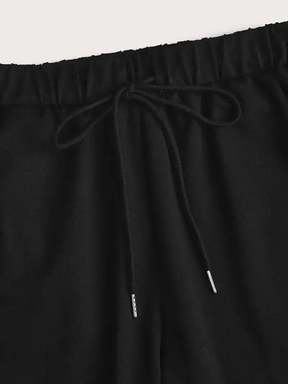 Black Queen Graphic Fleece Tracksuit Set | 2 Piece Stitched | Women Winter Wear
