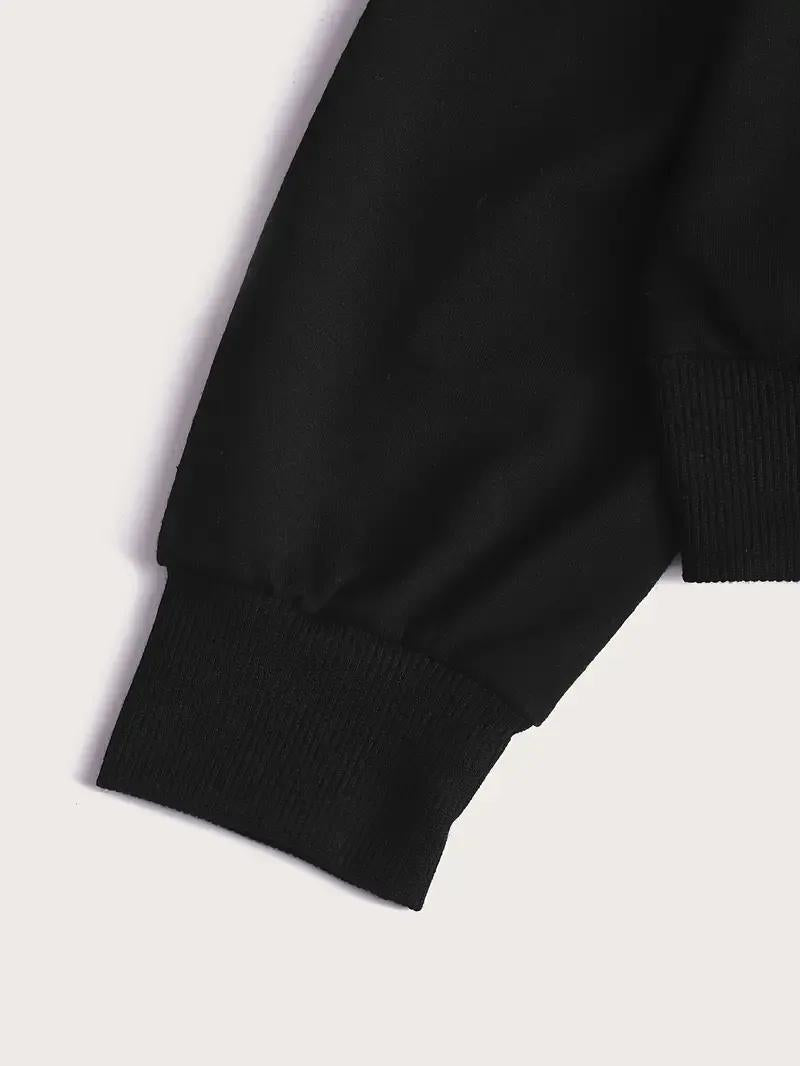 Black Queen Graphic Fleece Tracksuit Set | 2 Piece Stitched | Women Winter Wear