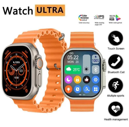 T10 Ultra 2 Smart Watch | 2.19" Big Display | Bluetooth Calling | 3 Straps Free