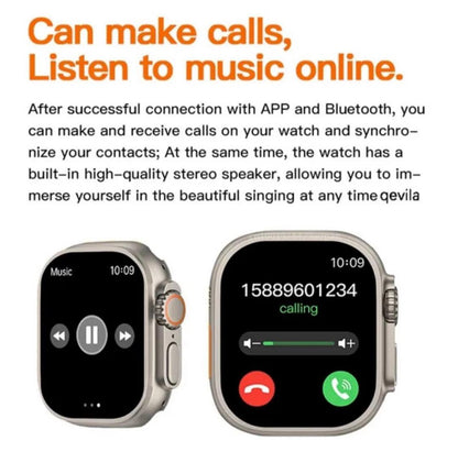 T10 Ultra 2 Smart Watch | 2.19" Big Display | Bluetooth Calling | 3 Straps Free