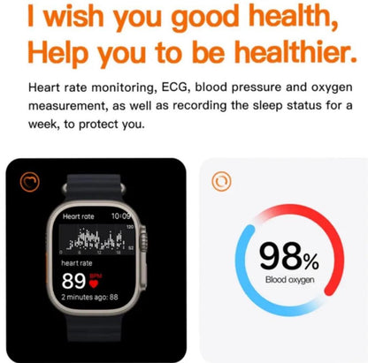 T10 Ultra 2 Smart Watch | 2.19" Big Display | Bluetooth Calling | 3 Straps Free