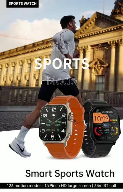 T10 Ultra 2 Smart Watch | 2.19" Big Display | Bluetooth Calling | 3 Straps Free