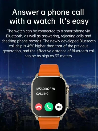 T10 Ultra 2 Smart Watch | 2.19" Big Display | Bluetooth Calling | 3 Straps Free