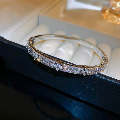 Rose Gold Zircon 7 Pcs Bracelets Set | Luxury Stackable Bangles | Anti-Tarnish