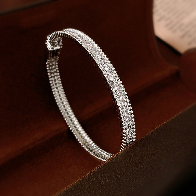 Rose Gold Zircon 7 Pcs Bracelets Set | Luxury Stackable Bangles | Anti-Tarnish
