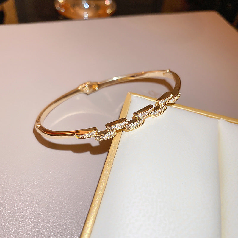 Rose Gold Zircon 7 Pcs Bracelets Set | Luxury Stackable Bangles | Anti-Tarnish