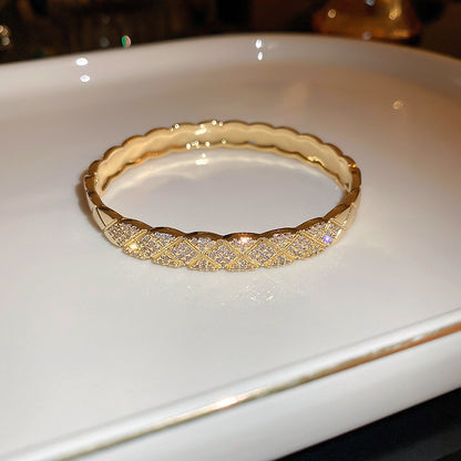 Rose Gold Zircon 7 Pcs Bracelets Set | Luxury Stackable Bangles | Anti-Tarnish
