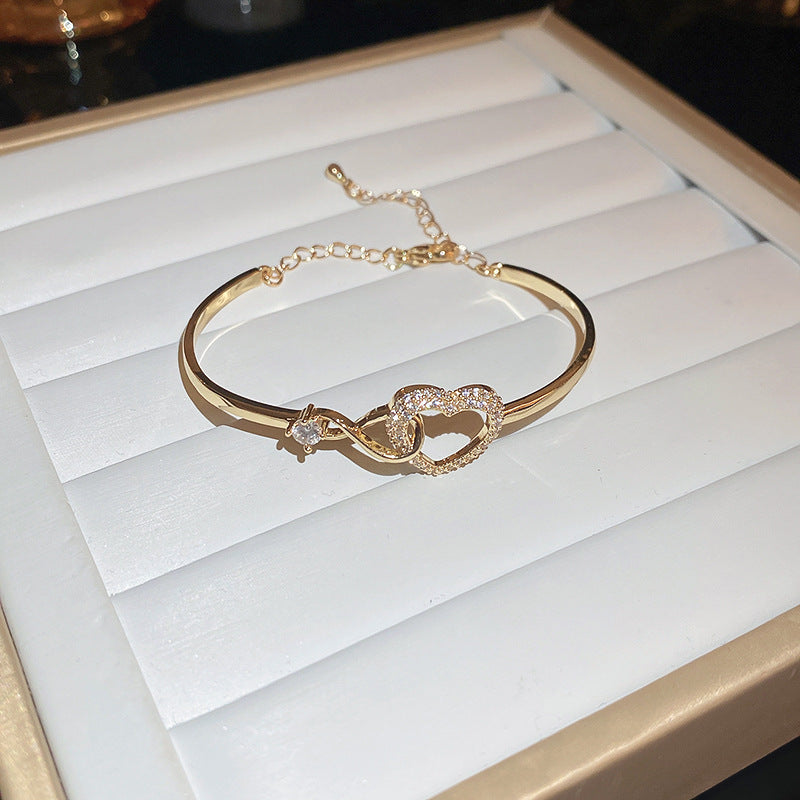 Rose Gold Zircon 7 Pcs Bracelets Set | Luxury Stackable Bangles | Anti-Tarnish