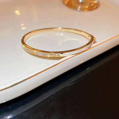 Rose Gold Zircon 7 Pcs Bracelets Set | Luxury Stackable Bangles | Anti-Tarnish