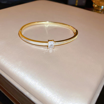 Rose Gold Zircon 7 Pcs Bracelets Set | Luxury Stackable Bangles | Anti-Tarnish