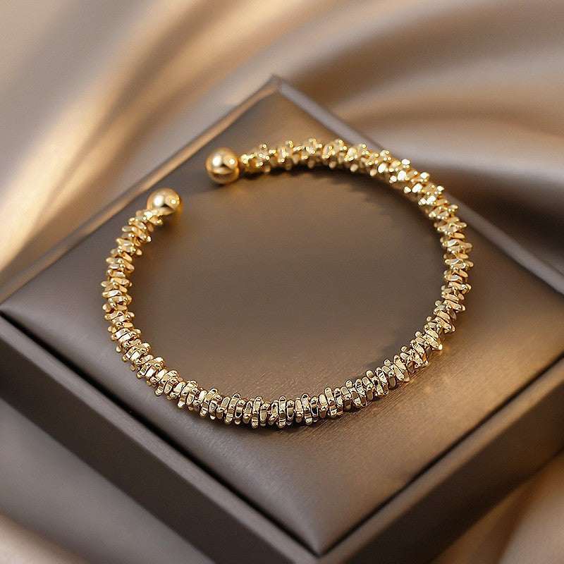 Rose Gold Zircon 7 Pcs Bracelets Set | Luxury Stackable Bangles | Anti-Tarnish