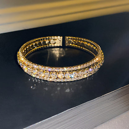Rose Gold Zircon 7 Pcs Bracelets Set | Luxury Stackable Bangles | Anti-Tarnish