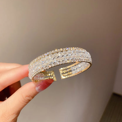 Rose Gold Zircon 7 Pcs Bracelets Set | Luxury Stackable Bangles | Anti-Tarnish