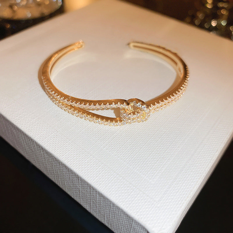 Rose Gold Zircon 7 Pcs Bracelets Set | Luxury Stackable Bangles | Anti-Tarnish