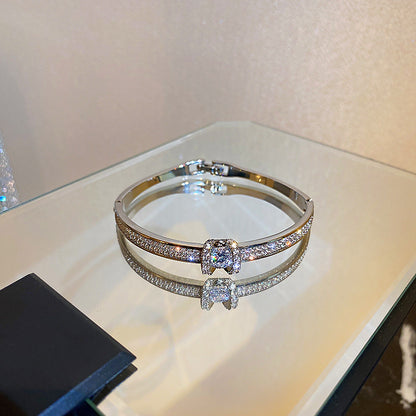 Rose Gold Zircon 7 Pcs Bracelets Set | Luxury Stackable Bangles | Anti-Tarnish