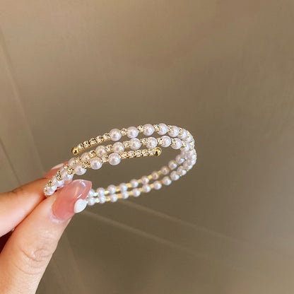 Rose Gold Zircon 7 Pcs Bracelets Set | Luxury Stackable Bangles | Anti-Tarnish