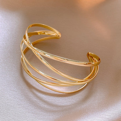 Rose Gold Zircon 7 Pcs Bracelets Set | Luxury Stackable Bangles | Anti-Tarnish
