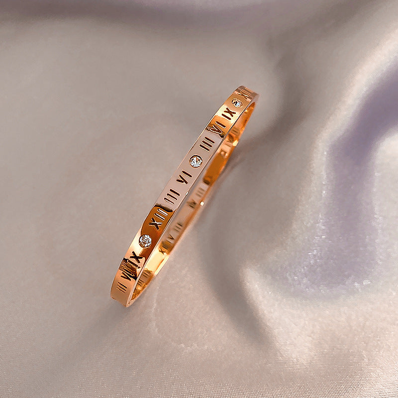 Rose Gold Zircon 7 Pcs Bracelets Set | Luxury Stackable Bangles | Anti-Tarnish
