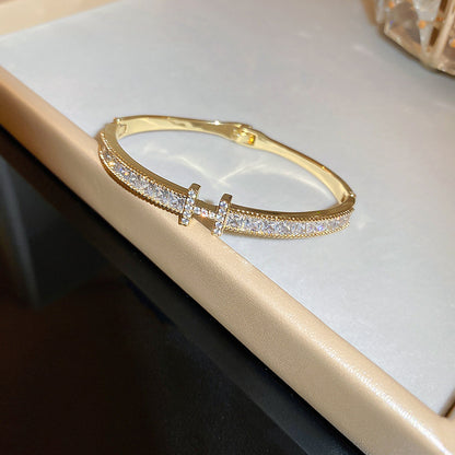 Rose Gold Zircon 7 Pcs Bracelets Set | Luxury Stackable Bangles | Anti-Tarnish