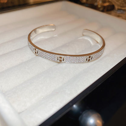 Rose Gold Zircon 7 Pcs Bracelets Set | Luxury Stackable Bangles | Anti-Tarnish