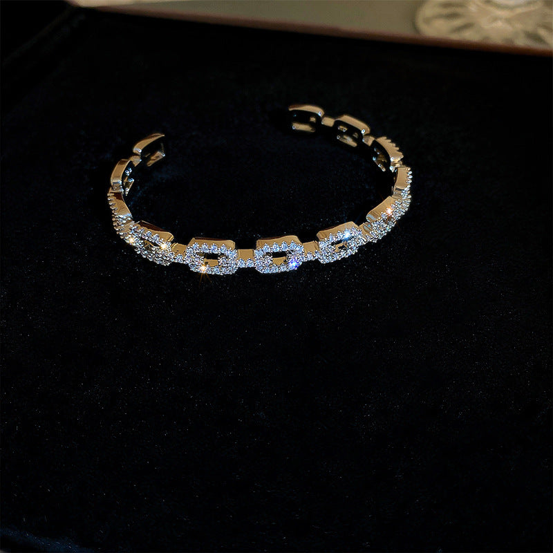 Rose Gold Zircon 7 Pcs Bracelets Set | Luxury Stackable Bangles | Anti-Tarnish
