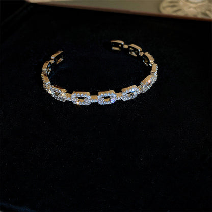 Rose Gold Zircon 7 Pcs Bracelets Set | Luxury Stackable Bangles | Anti-Tarnish