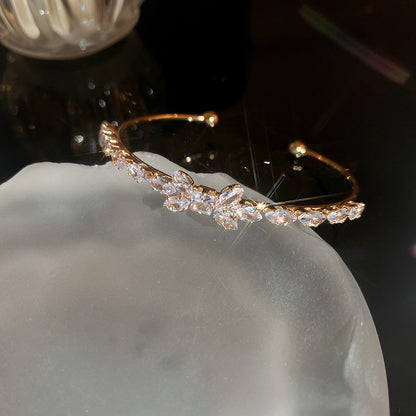 Rose Gold Zircon 7 Pcs Bracelets Set | Luxury Stackable Bangles | Anti-Tarnish