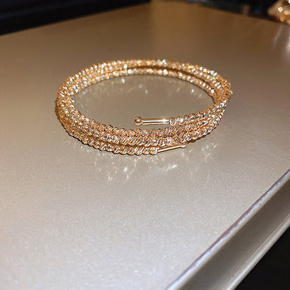 Rose Gold Zircon 7 Pcs Bracelets Set | Luxury Stackable Bangles | Anti-Tarnish