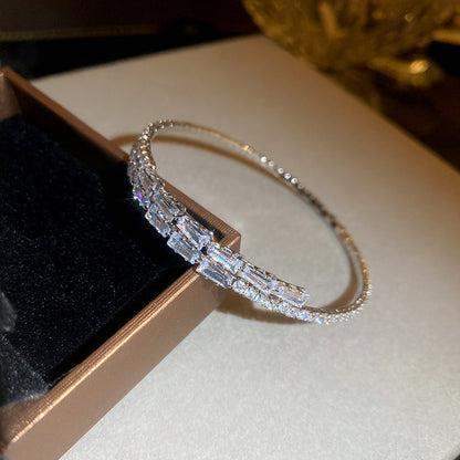 Rose Gold Zircon 7 Pcs Bracelets Set | Luxury Stackable Bangles | Anti-Tarnish
