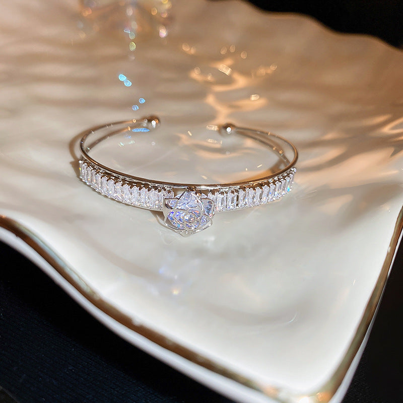 Rose Gold Zircon 7 Pcs Bracelets Set | Luxury Stackable Bangles | Anti-Tarnish