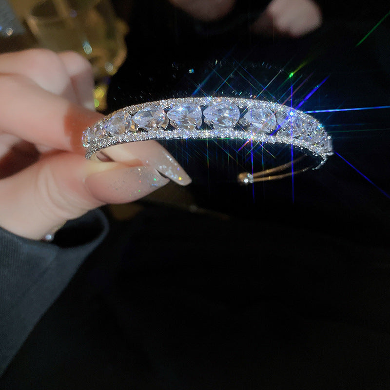 Rose Gold Zircon 7 Pcs Bracelets Set | Luxury Stackable Bangles | Anti-Tarnish
