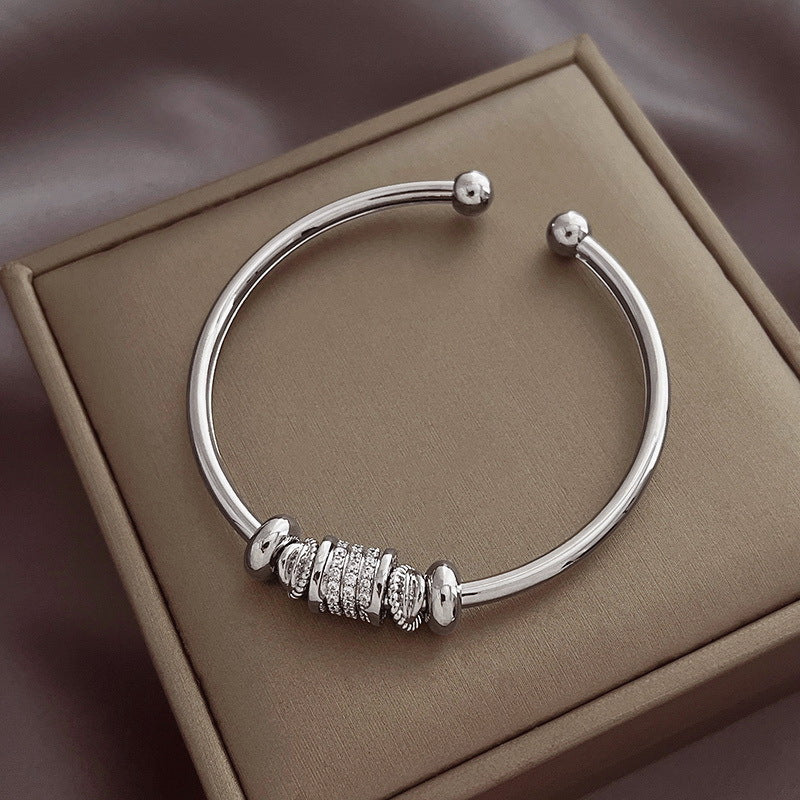 Rose Gold Zircon 7 Pcs Bracelets Set | Luxury Stackable Bangles | Anti-Tarnish