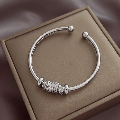 Rose Gold Zircon 7 Pcs Bracelets Set | Luxury Stackable Bangles | Anti-Tarnish