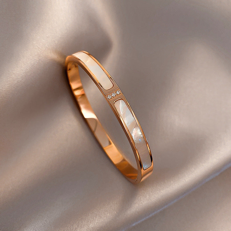 Rose Gold Zircon 7 Pcs Bracelets Set | Luxury Stackable Bangles | Anti-Tarnish