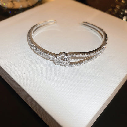 Rose Gold Zircon 7 Pcs Bracelets Set | Luxury Stackable Bangles | Anti-Tarnish