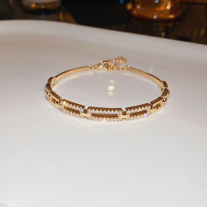 Rose Gold Zircon 7 Pcs Bracelets Set | Luxury Stackable Bangles | Anti-Tarnish