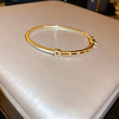 Rose Gold Zircon 7 Pcs Bracelets Set | Luxury Stackable Bangles | Anti-Tarnish