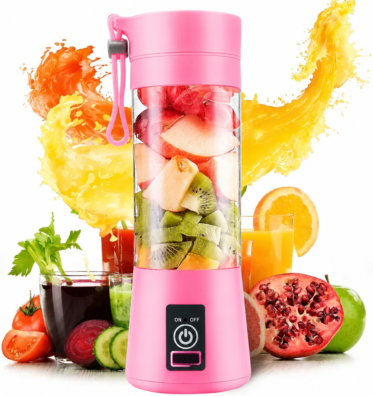 Portable USB Juicer Blender 380ml - Rechargeable 4 Colors